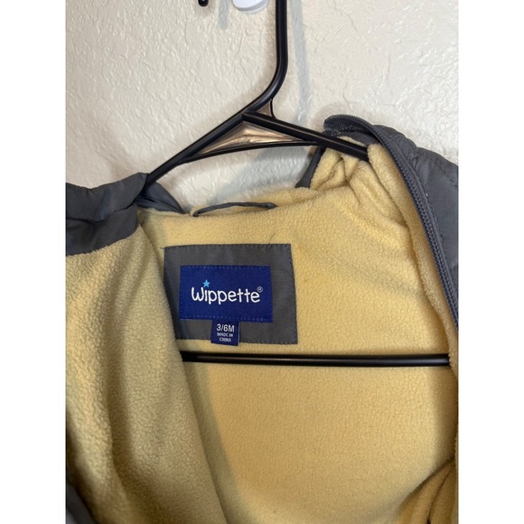 Wippette Infant Baby Quilted Pram Snowsuit Winter Outfit Bear Ears 3/6M - Picture 3 of 3